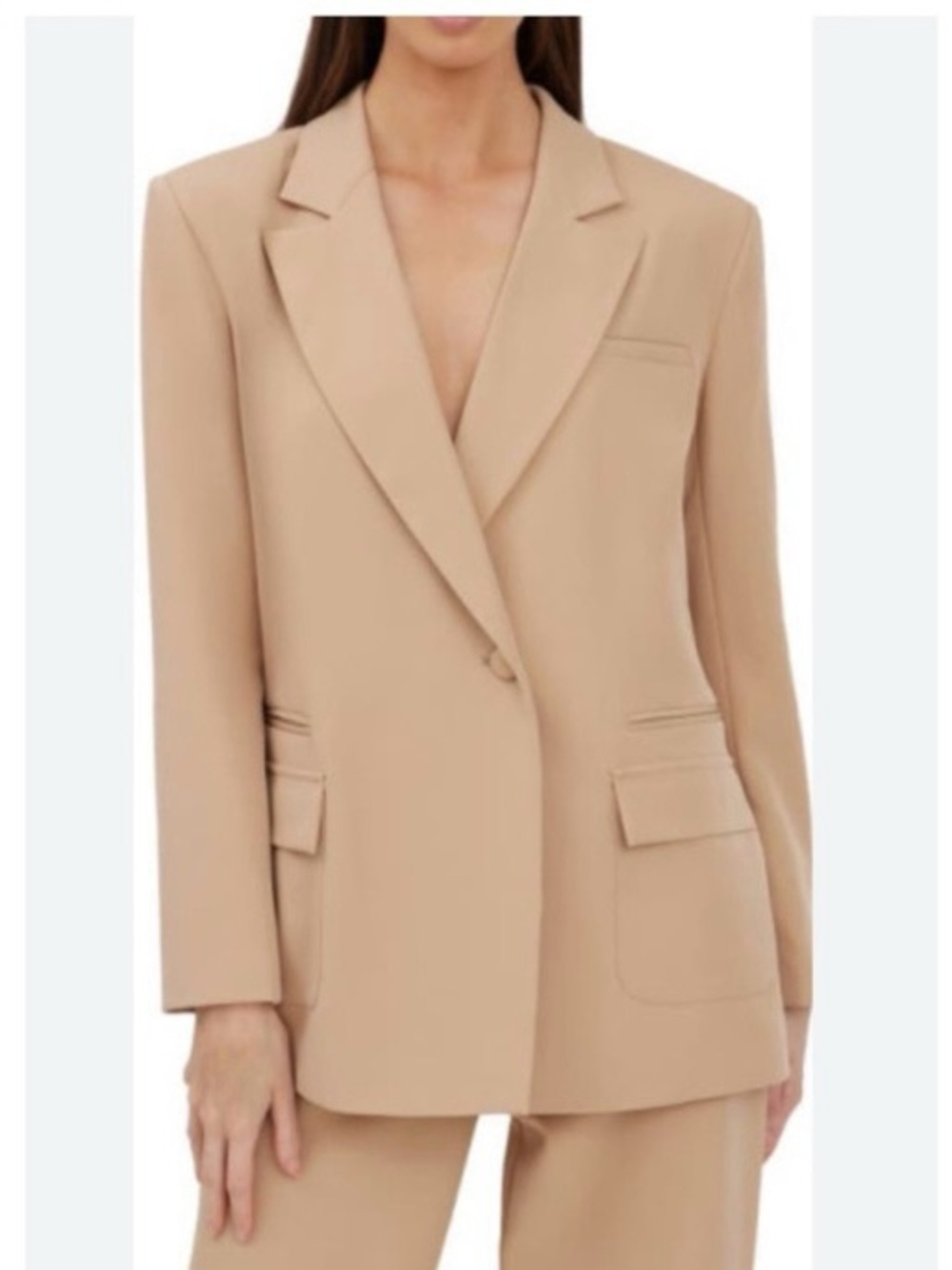 4th & Reckless Lindsay Oversized Blazer in Beige New With Tags